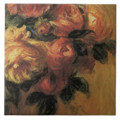 Elegant Rose Bouquet Floral Geel Roze Tegeltje (Voorkant)