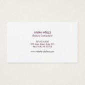 Elégant Rose Bourgogne Gold Face (Dos)