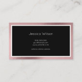 Élégant rose carte de visite dégradé de feuille d' (Dos)