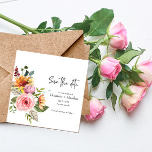 Élégant Rose Chic et Faire-part de mariage photo