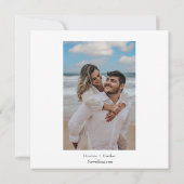 Élégant Rose Chic et Faire-part de mariage photo (Dos)