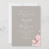 Élégant Rose chic Faire-part Mariage (Dos)