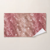 Elégant Rose chic Gold Mermaid Faux Parties scinti (Serviette à main)