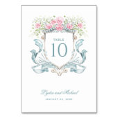 Élégant Rose Crest Numéro de table (Par défaut)