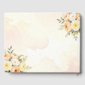 Elégant Rose d'aquarelle Florale Mariage (Verso)