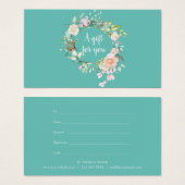 Élégant Rose d'aquarelle Garland certificat cadeau (Devant & derrière)