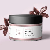 Élégant Rose de bronze or logo Étiquette de jarre 