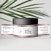 Élégant Rose de bronze or logo Étiquette de jarre 