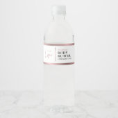 Élégant Rose de bronze or logo Étiquette de jarre  (Devant)