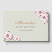 Elégant Rose de Sage Green Baby shower Floral (Recto)