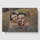 Élégant Rose de script photo moderne Mariage Gold  (Recto)