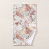 Élégant Rose de verre doré Agate de marbre Motif (Serviette à main)