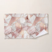 Élégant Rose de verre doré Agate de marbre Motif (Serviette à main)