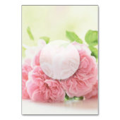 Élégant Rose d'été rose Mariage Numéro de table (Dos)