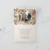 Élégant Rose Dusky Floral Bereavement Merci (Intérieur)