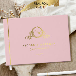 Élégant Rose Dusty et Mariage de monogramme Real F