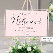 Élégant Rose Dusty Mariage Bienvenue signature acr