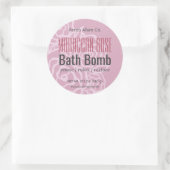 Élégant Rose Dusty rose Floral Bomb Étiquette (Sac)