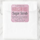 Élégant Rose Dusty rose Floral Étiquette à sucre (Sac)