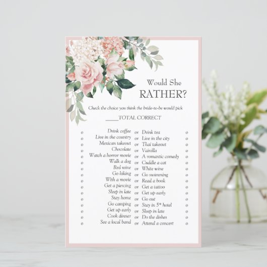 Élégant Rose Dusty Voudrait-Elle Plutôt Game Flyer (Debout devant)