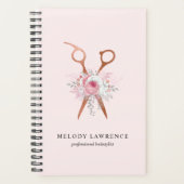 Elégant rose en cuivre ciseaux en or coiffeuse (Devant)