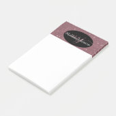 Élégant Rose en or lettrage sur Black Post-it Non (Incliné)