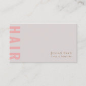 Elégant rose et beige Carte de visite (Devant)