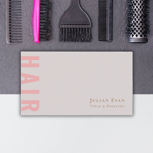 Elégant rose et beige Carte de visite