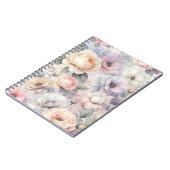 Élégant Rose fleurit Carnet spiral (Côté gauche)