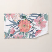 Elégant rose Fleurs Aquarelle Floral (Serviette à main)