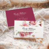Elégant Rose Fleurs Carte de visite