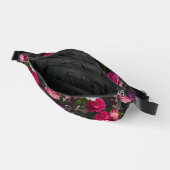 Élégant rose fleurs noir monogramme (Ouvrir)