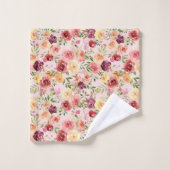 Elégant rose Floral Aquarelle Pierre Flower (Gant de toilette)