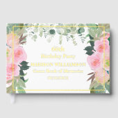 Élégant rose Floral Chaque année Anniversaire Gold (Recto)