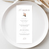 Élégant Rose Floral Minimal Le Menu