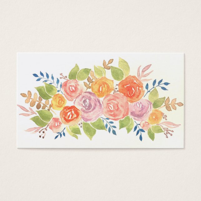 Elégant Rose Floral Motif Modèle Aquarelle (Devant)