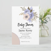 Élégant Rose Floral Party Baby shower Invitation (Debout devant)