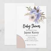 Élégant Rose Floral Party Baby shower Invitation (Devant / Derrière)