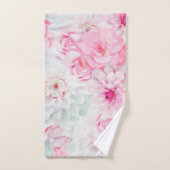 Élégant rose floral peint (Serviette à main)