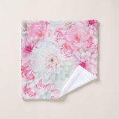 Élégant rose floral peint (Gant de toilette)