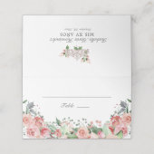 Elégant rose Floral Quinceañera Invitation (Extérieur déplié)