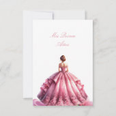 Elégant rose Floral Quinceañera Invitation (Dos)