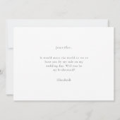 Élégant Rose Floral Soyez ma carte de proposition (Dos)