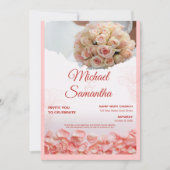 Elegant Rose Floral Wedding Invitation  (Devant)