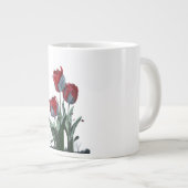 Elegant Rose Flower Mug – Timeless Floral Design Extra Grote Beker (Voorkant rechts)