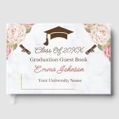 Elégant Rose Flowers Graduation personnalisable (Recto)