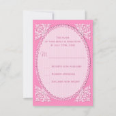 Élégant, rose girly RSVP (Dos)