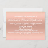 Elégant Rose Gold 3 Photo Graduation Faire-part