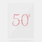 Elégant Rose Gold 50th Birthday Party Bienvenue (Recto)