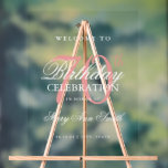 Elégant Rose Gold 70th Birthday Party Welcome<br><div class="desc">Célébrez un âge marquant avec style! Cette fête de 70e anniversaire bienvenue acrylique signe est une excellente façon de lancer vos festivités. Non seulement il sert de décor charmant, mais c'est une belle façon d'accueillir vos invités. Fabriqué à partir d'acrylique de haute qualité et durable, ce panneau peut résister aux...</div>